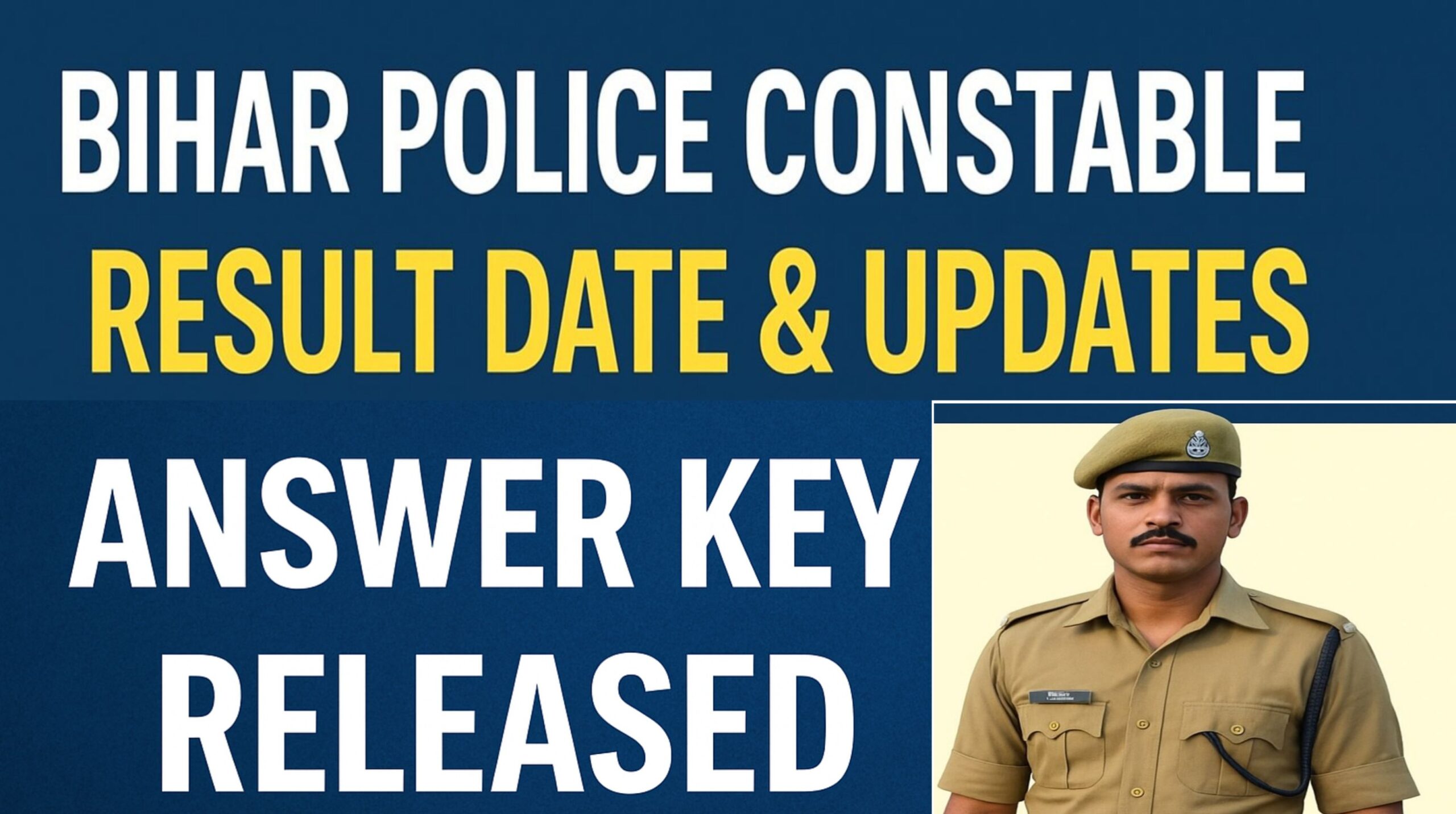 Bihar Police Constable Exam Answer Key Release 2025: