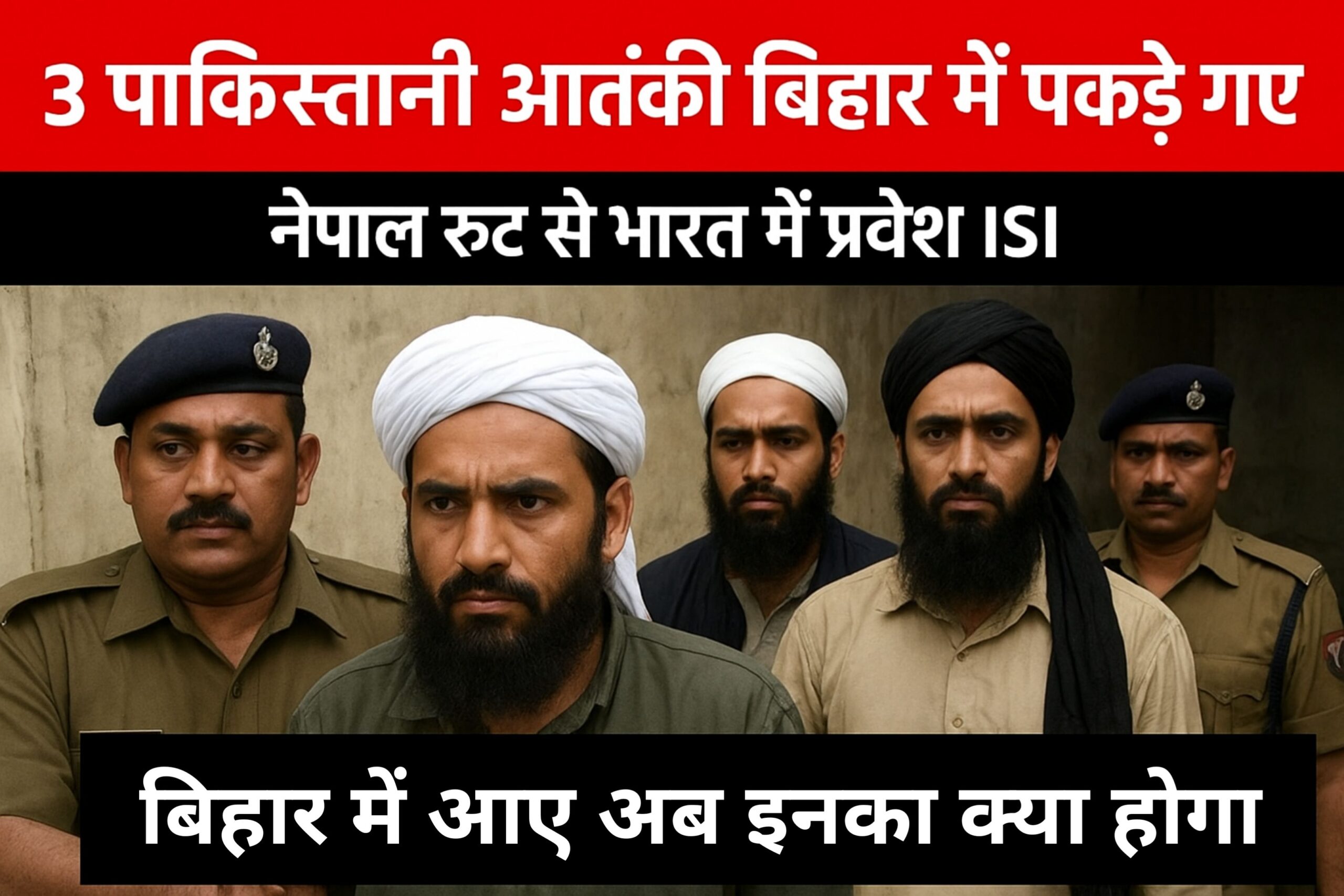 3 पाकिस्तानी आतंकी बिहार में पकड़े गए