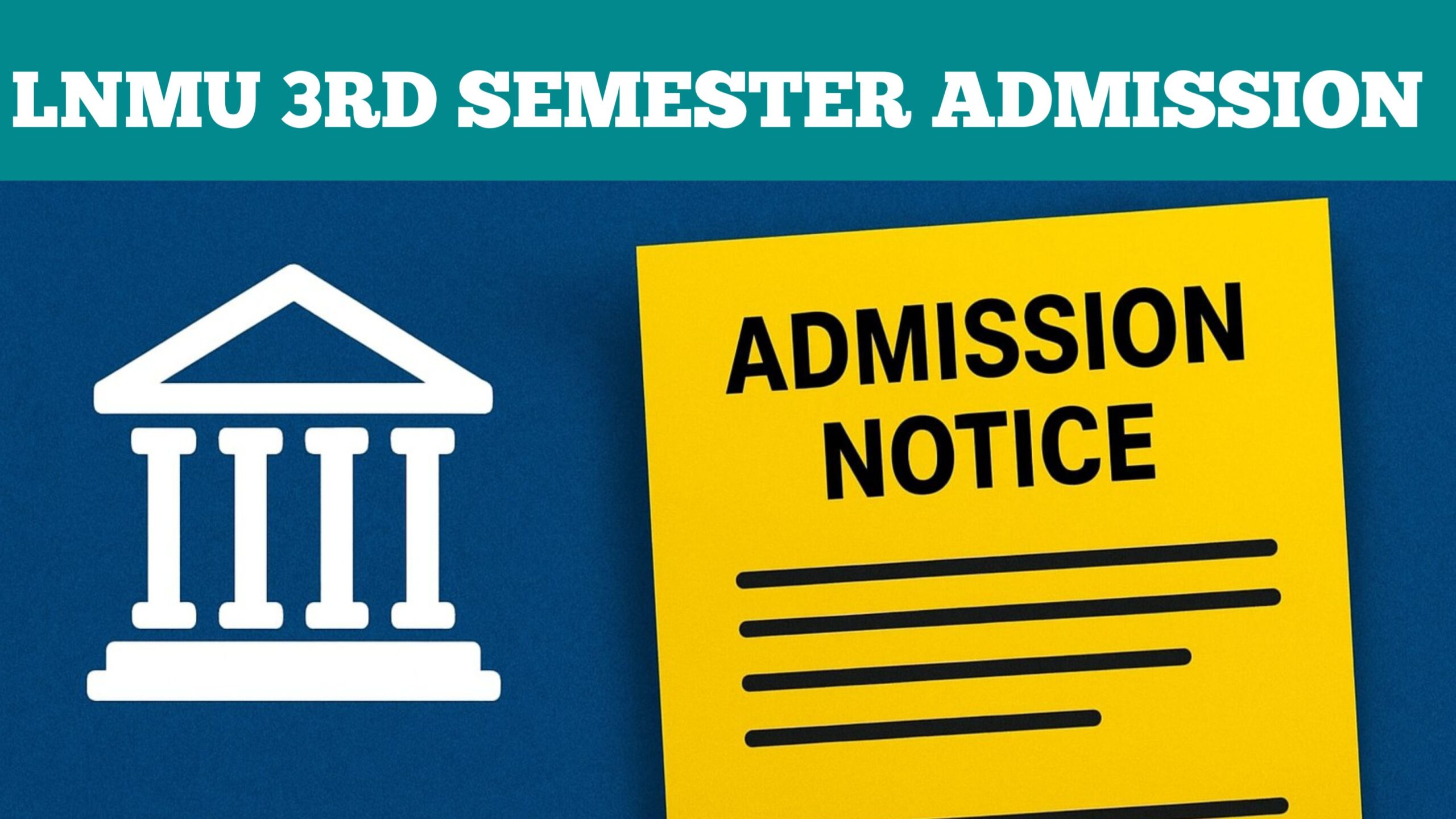 LNMU UG 3rd Semester Admission 2023-27: