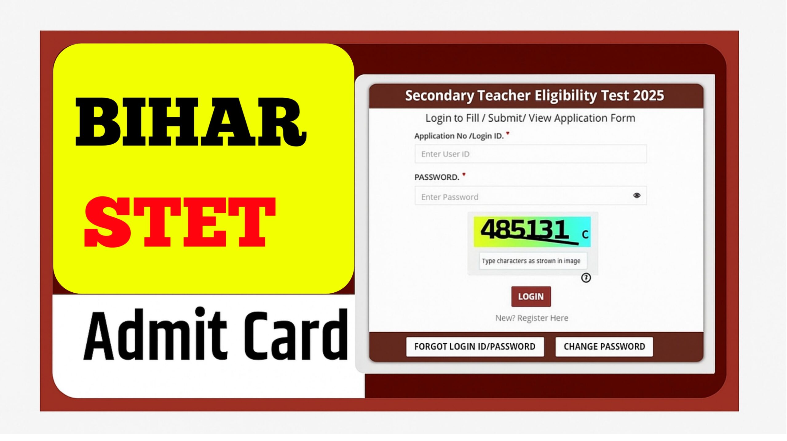 Bihar STET Admit Card 2025 Release: