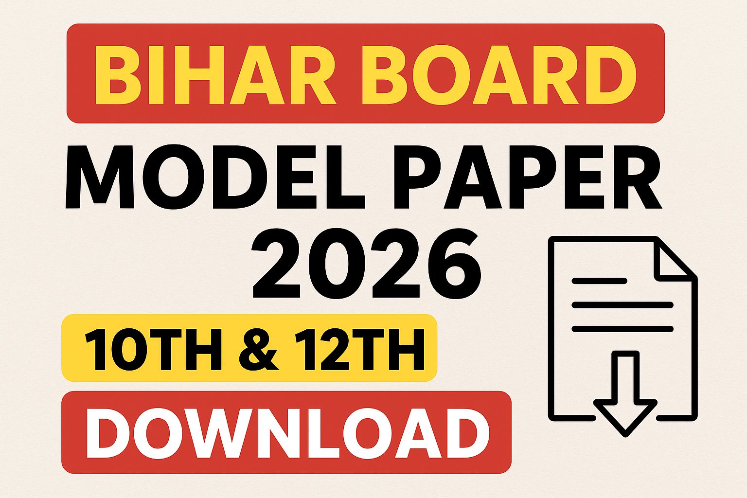 Bihar Board Matric Inter Model Paper 2026 जारी: