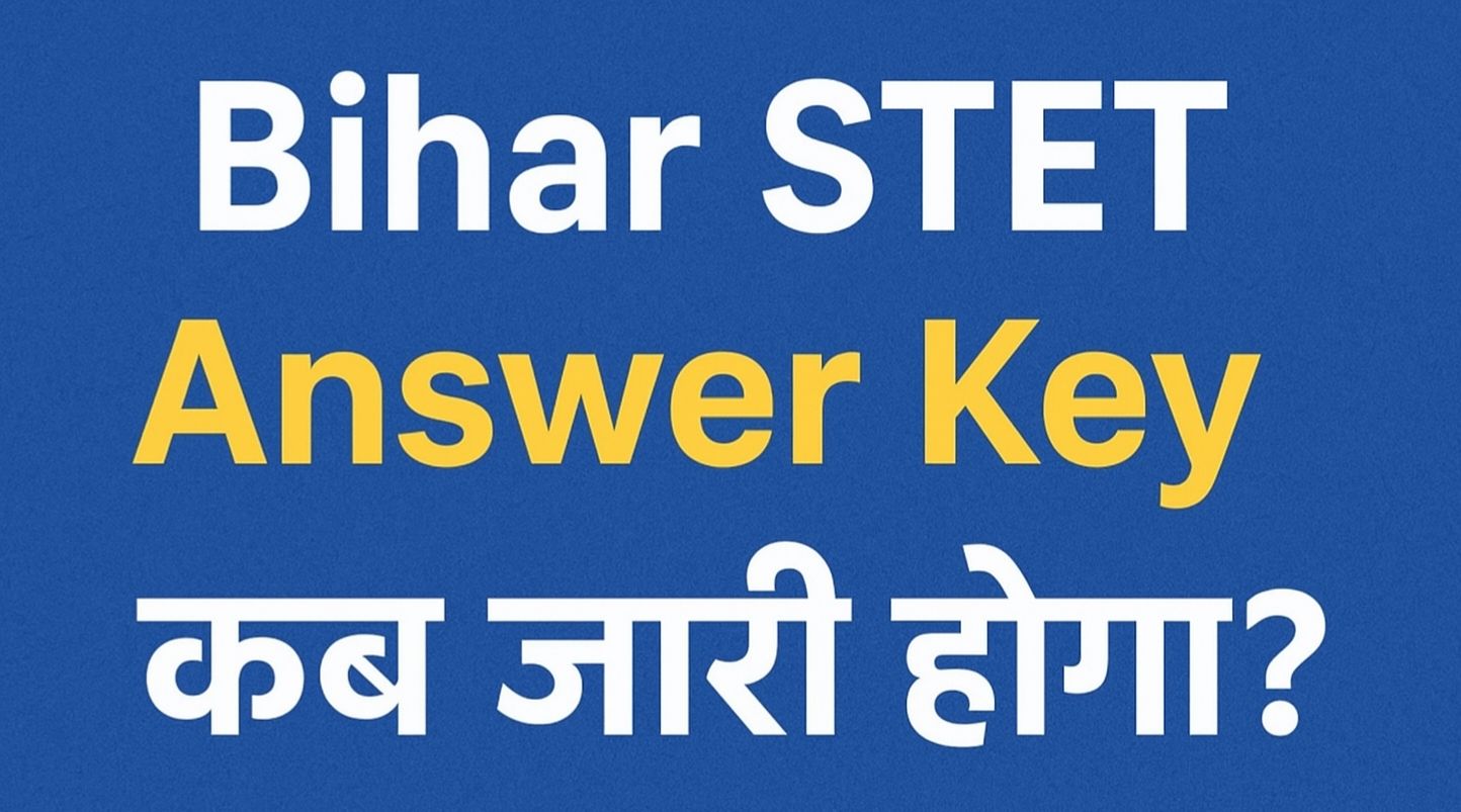Bihar STET Answer Key Download 2025: