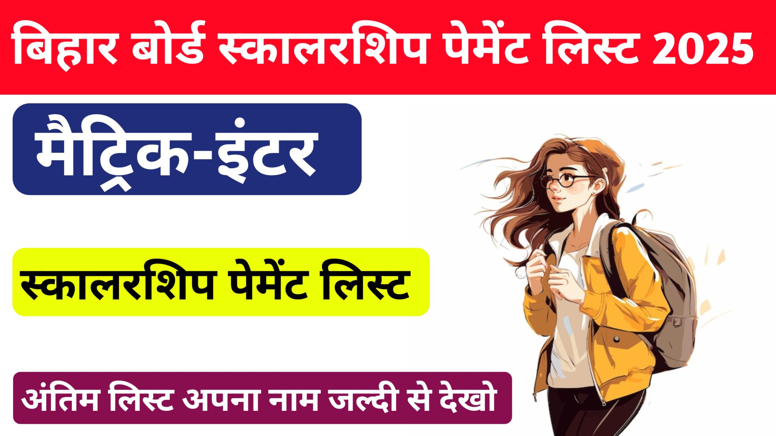 Bihar 10th 12th Scholarship Payment List 2025 Out: