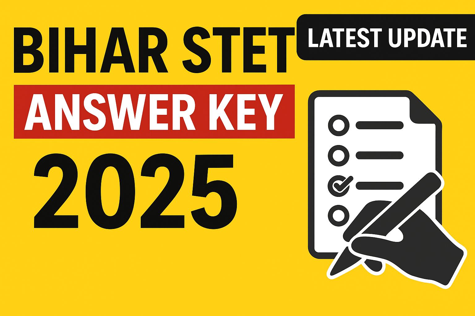 Bihar STET Answer Key 2025 Download Link: