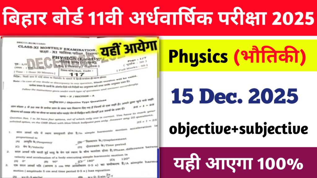 15 December 11th Physics Objective Subjective 2025: