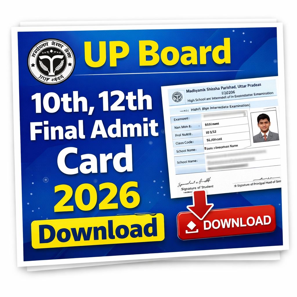 UP Board 10th 12th Final Admit Card 2026 Download