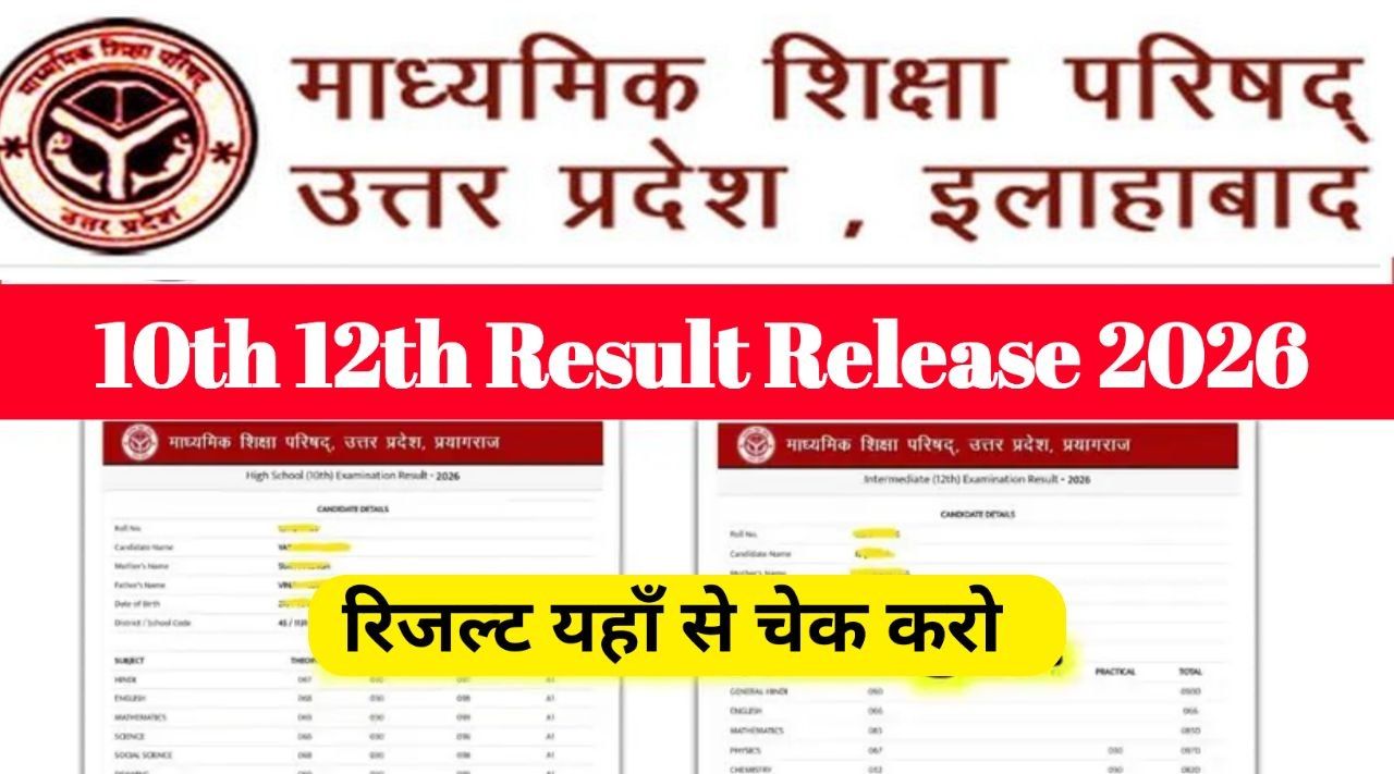 UP Board 10th 12th Result Declared 2026: