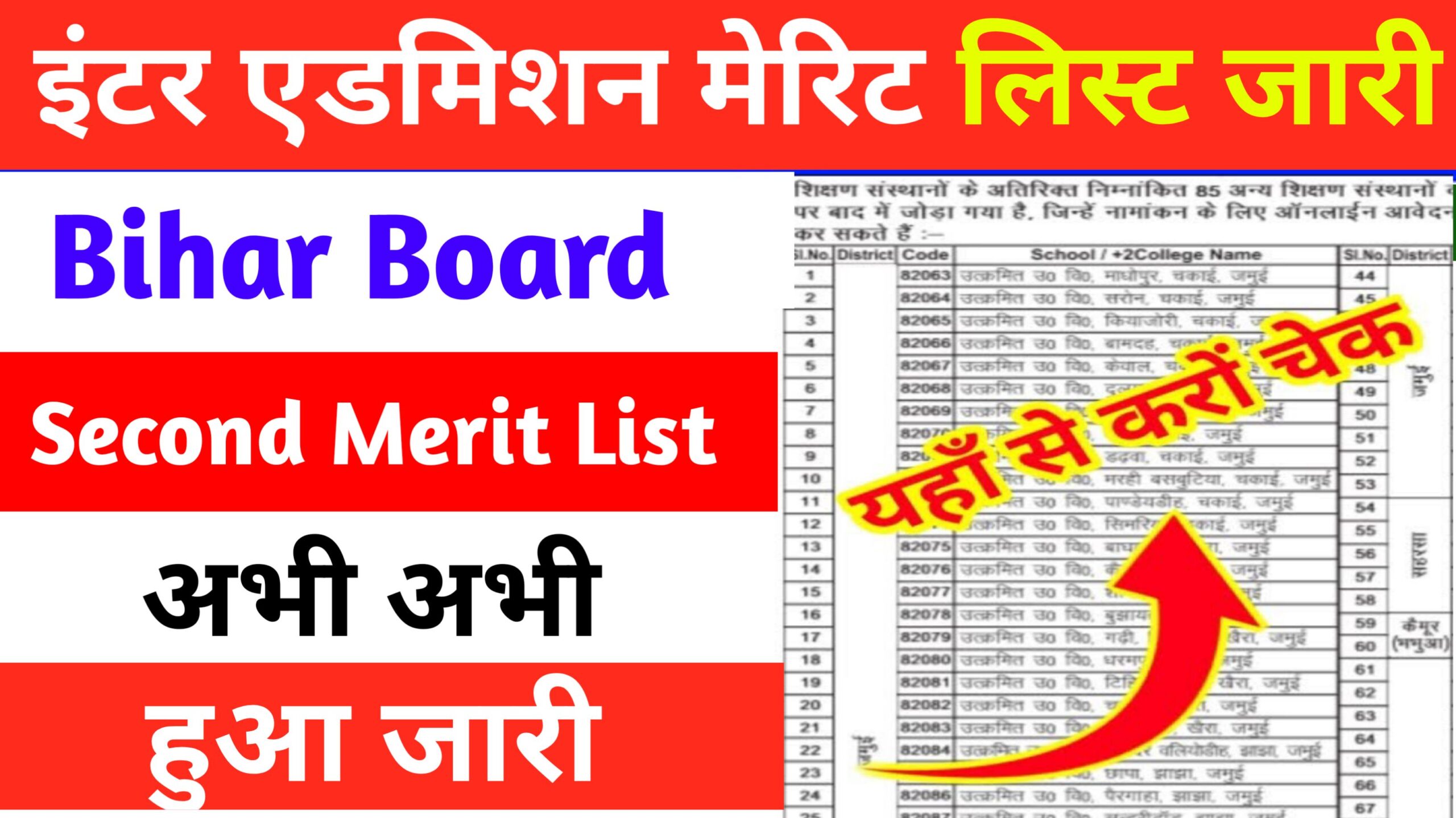 Bihar Board 11th 2nd Merit List 2026 Out: